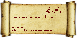 Lenkovics András névjegykártya