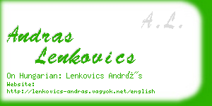 andras lenkovics business card